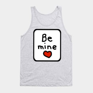 Framed Be Mine Valentines Day Graphic Tank Top